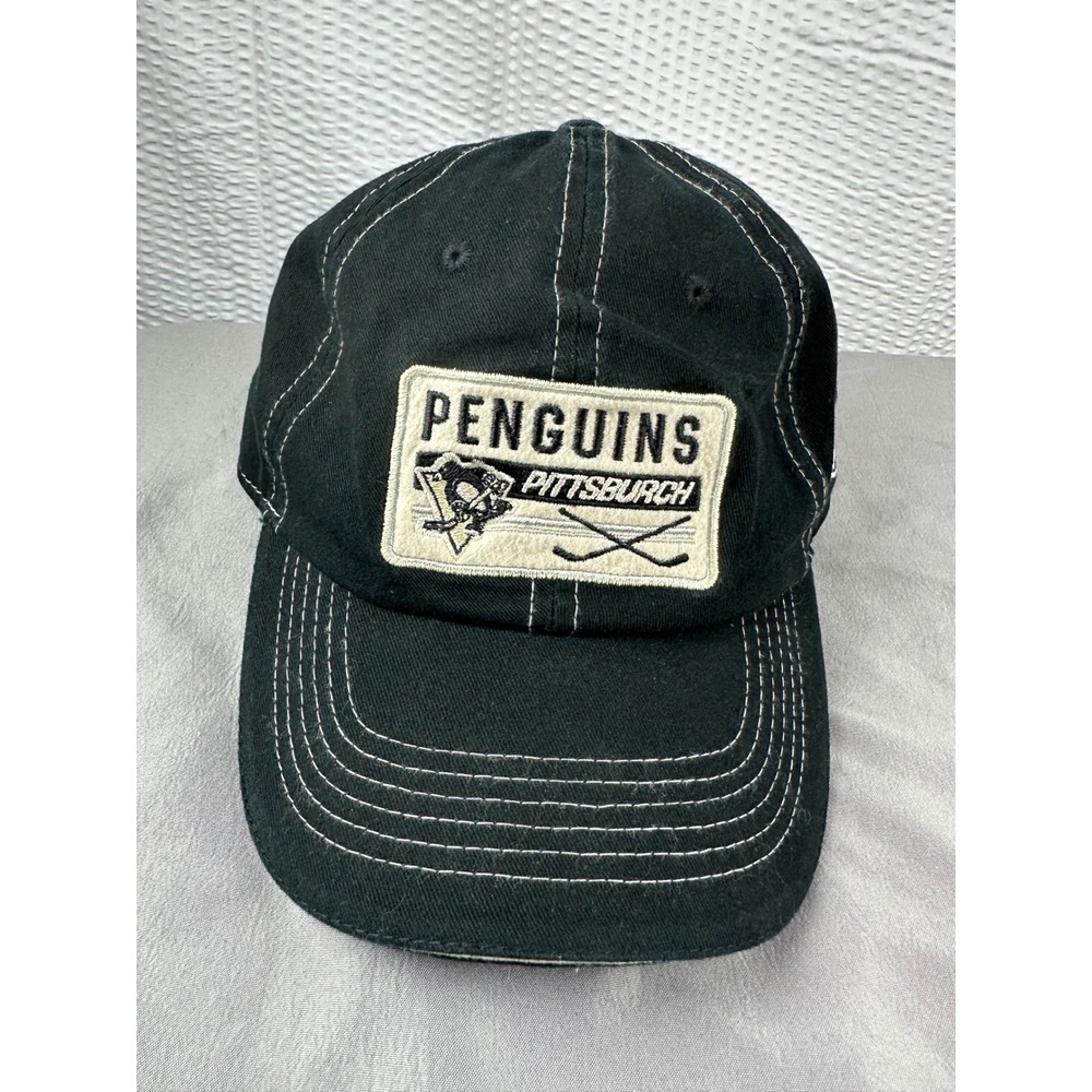 Pittsburgh Penguins Old Time Hockey Adjustable Hat – Black‎ Embroidered NHL Cap